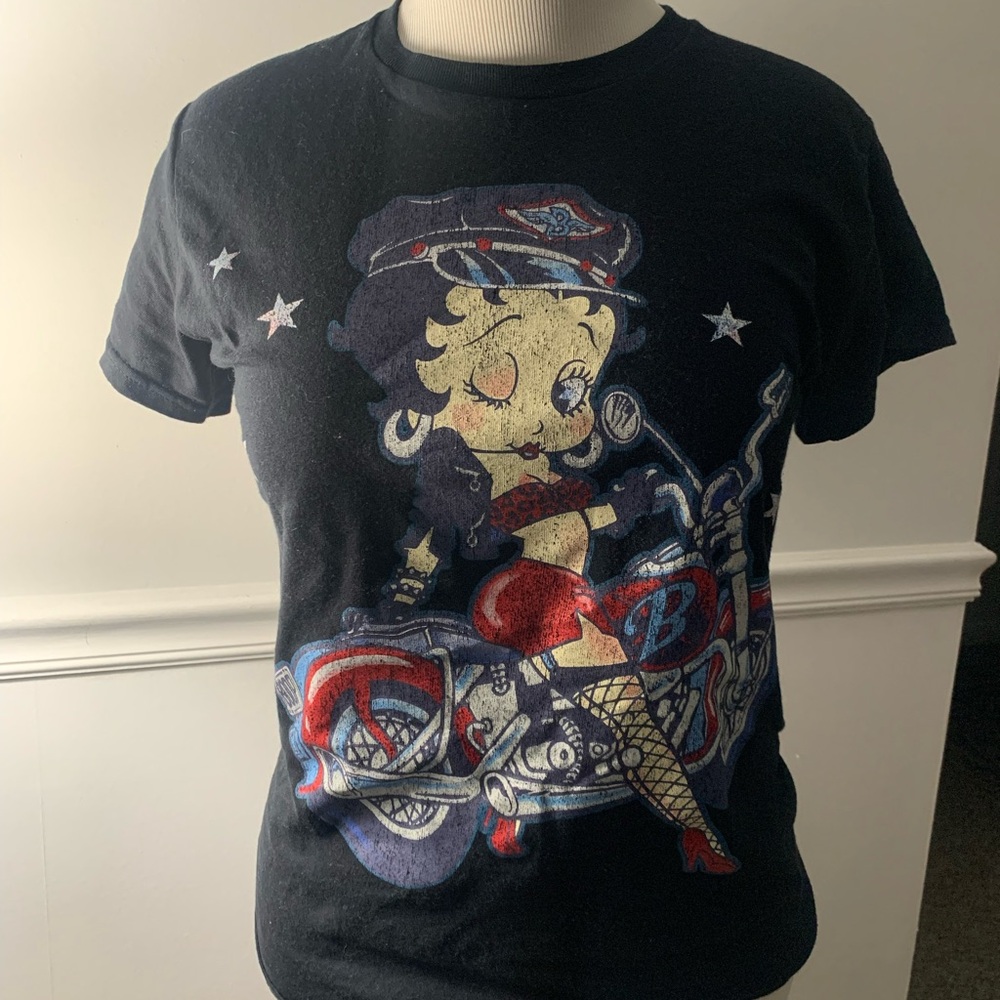 Black Graphic Betty Boop T-Shirt